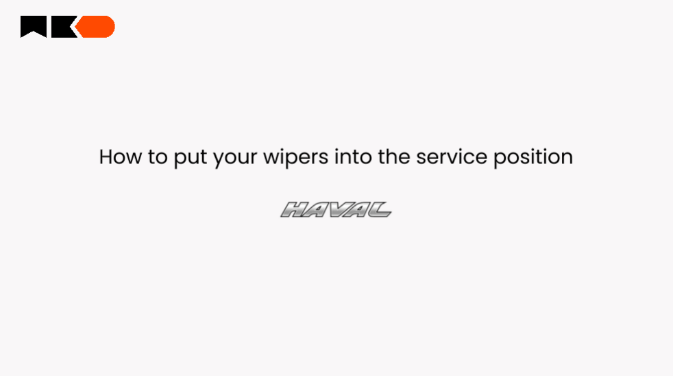 How to put your Haval wipers into the service position